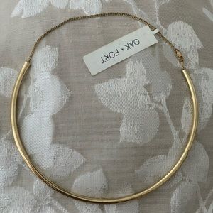 NWT Oak + Fort minimal necklace gold loop